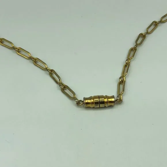 VINTAGE Gold Tone Tassel Beaded Pendant Retro Necklace, Disco Party Studio 54 - Picture 16 of 16